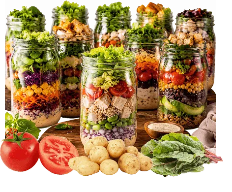 Saladas de pote